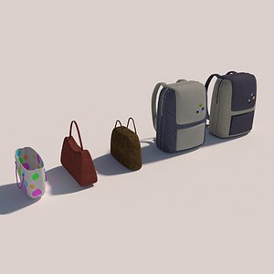 3D model handbag bag purse