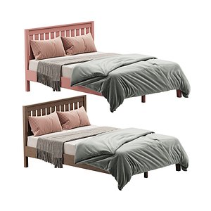 3D Deluxe Wood Platform Bed model