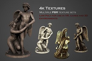 3D Amor and Psyche statue