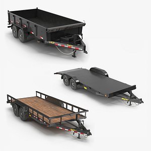 BigTex Heavy Duty Utility Trailer Collection 2 3D