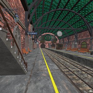Train Station 3D model