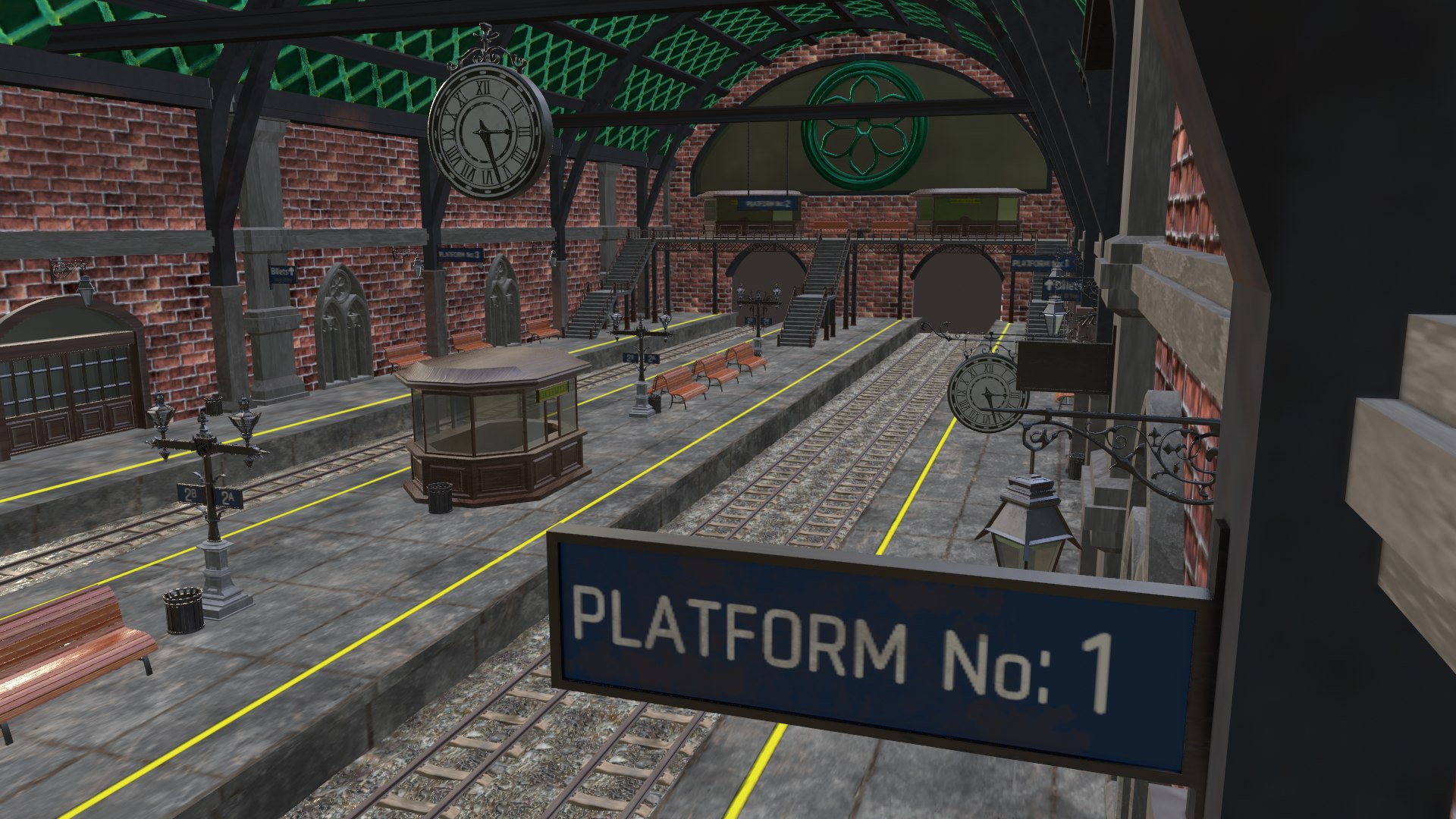 Train Station 3D Model - TurboSquid 2122824