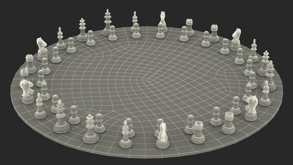 modelo 3d Juego de ajedrez circular para 3 personas - TurboSquid 2068522