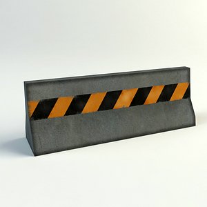 3d model traffic barriers