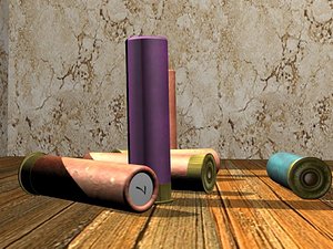 old shotgun shells 3d model