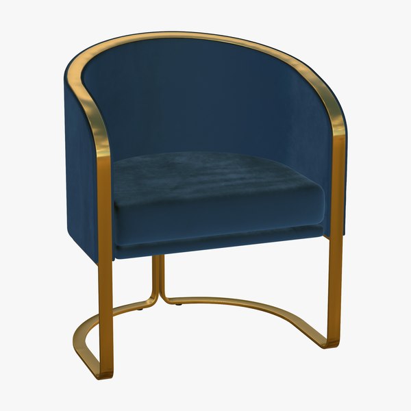 3D model Chair Modern Gold