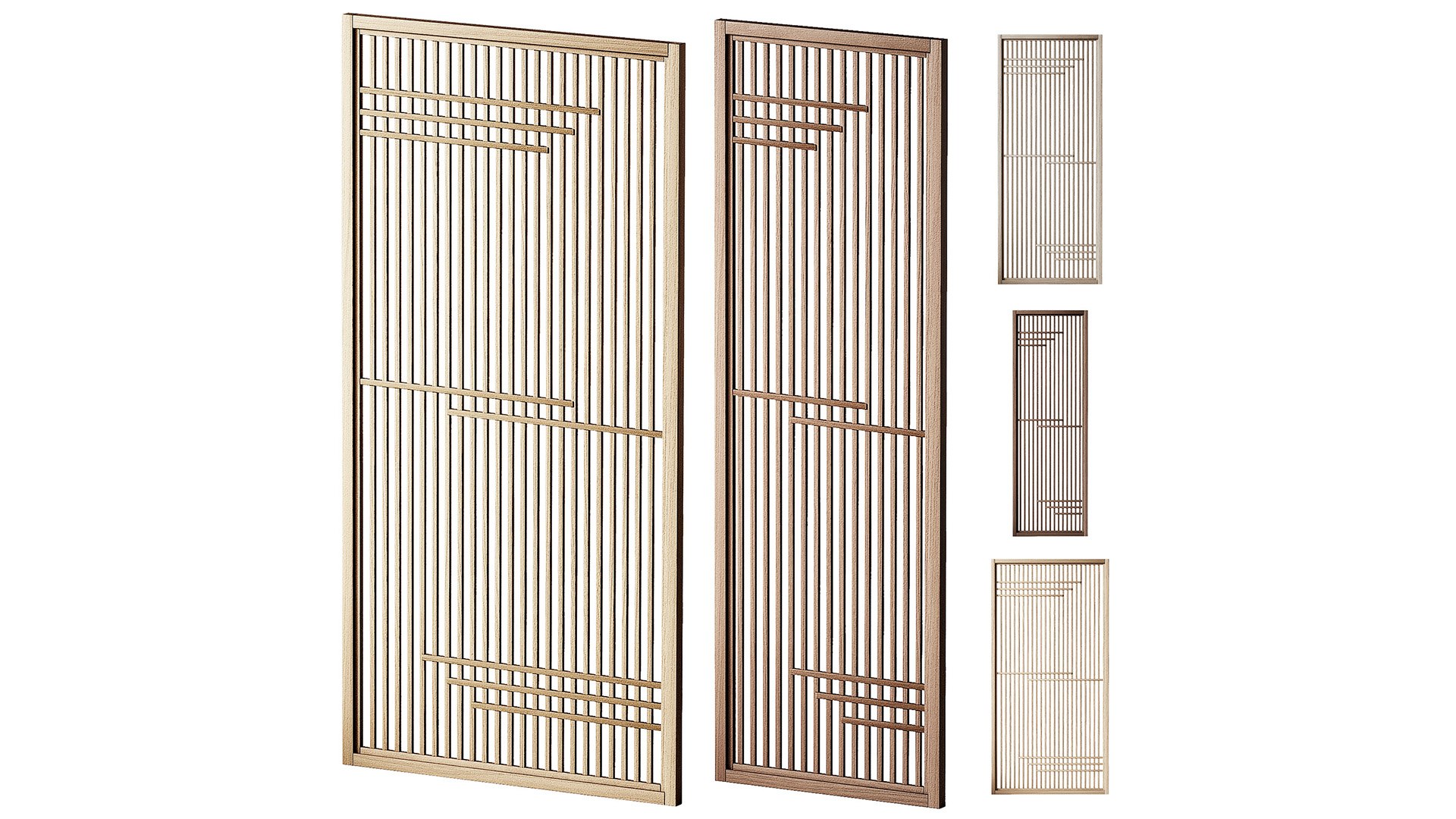 3D Room Dividers - Wooden Interior Partitions - TurboSquid 2253765