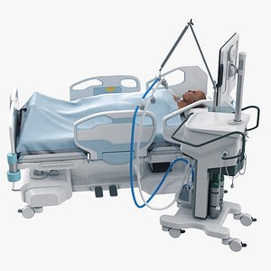 Patient on Ventilator 3D