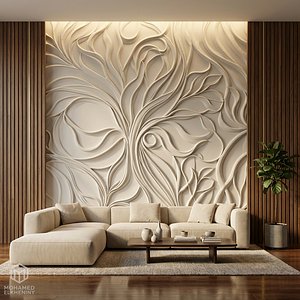 modern panel wall decor set wall relief mural CNC 149 3D