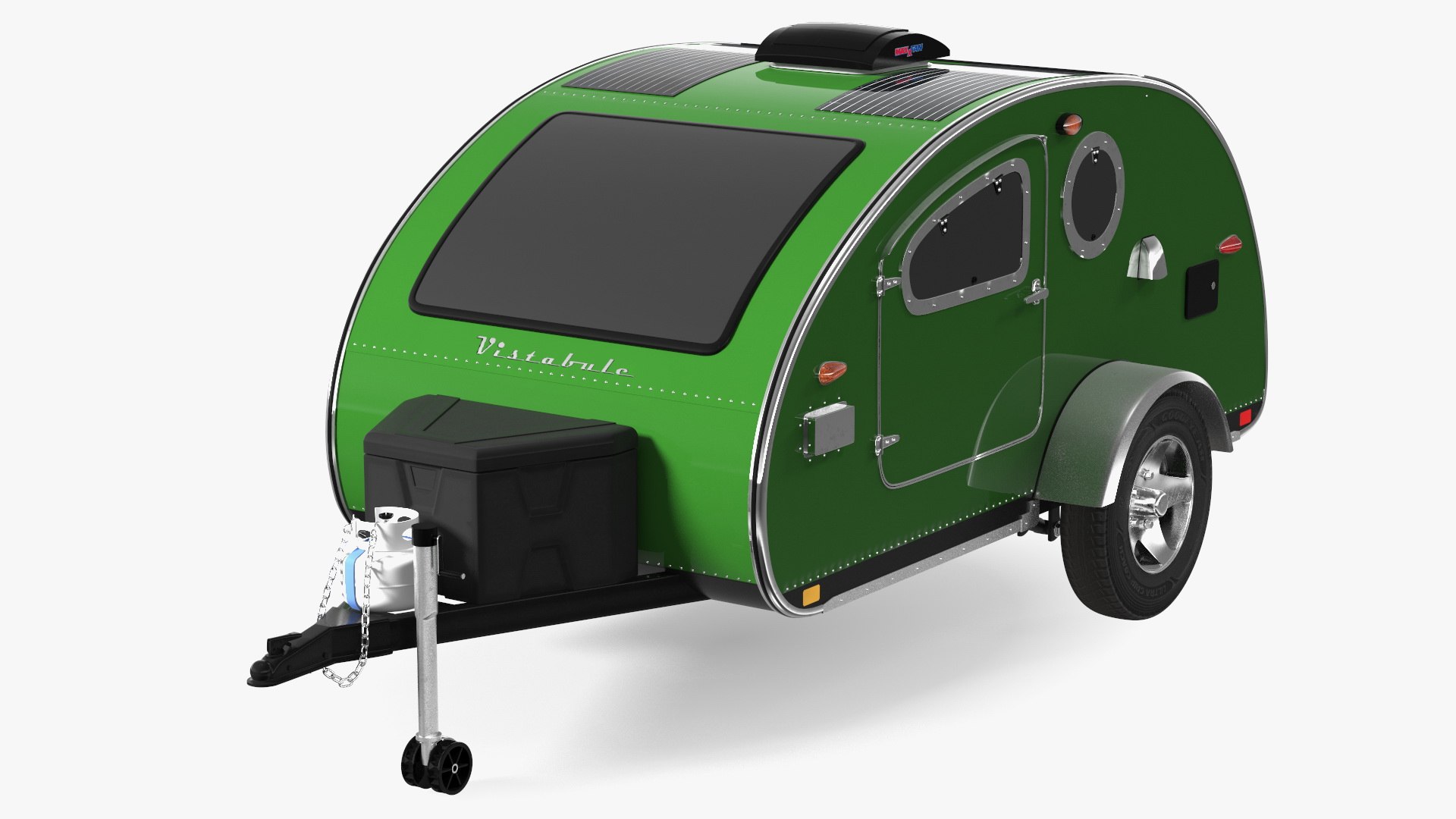 Vistabule Teardrop Camping Trailer Simple Interior 3D model preview