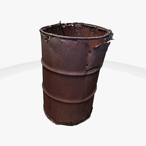 Low Poli Rusty Trash Can