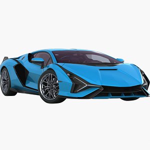 Generic Supercar 2022 With interior 3D model