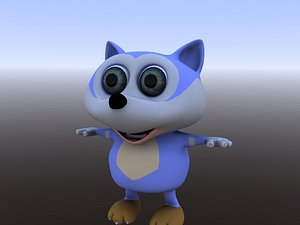 3D wolve volk cartoon model