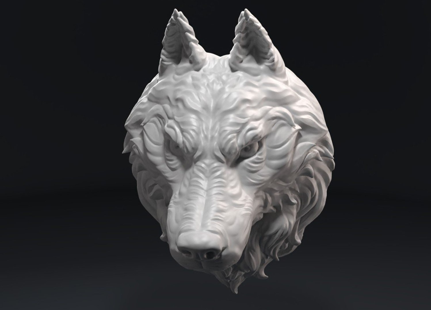 Wolf Head Sculpture 3D Model - TurboSquid 1520866