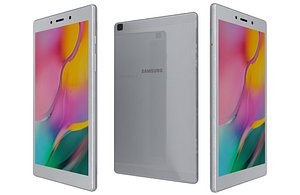 3D Samsung Galaxy Tab A 8 0 2019 Silver Low Poly