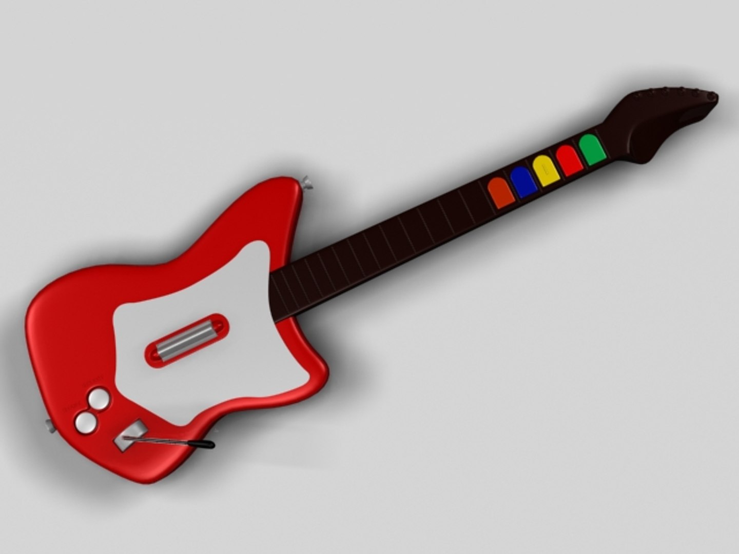 Realistic Guitar Hero Red Rock 3d Model