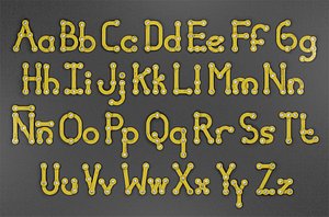 rusty metal alphabet letters 3D