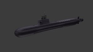 South Korean Nuclear Submarine Project Jang Bogo N 3D model