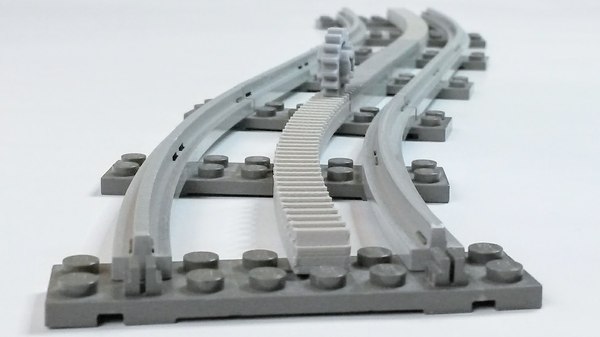 3D curved racks lego