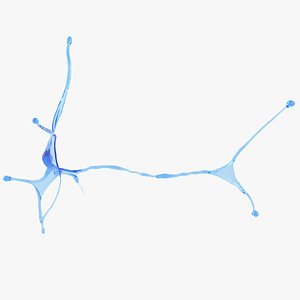 Animated Abstract Liquid Splash 03 3D model