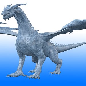 Ice Dragon Rigged