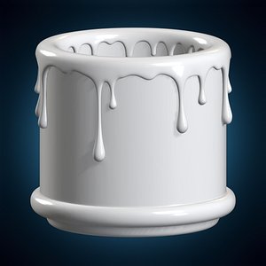 Melting Candle Cup 3D Print Model 3D model