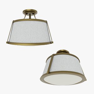 Charlotte Semi-Flushed Ceiling Light 3D model