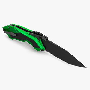 3D model Fantastic Collapsible Knife Black Green