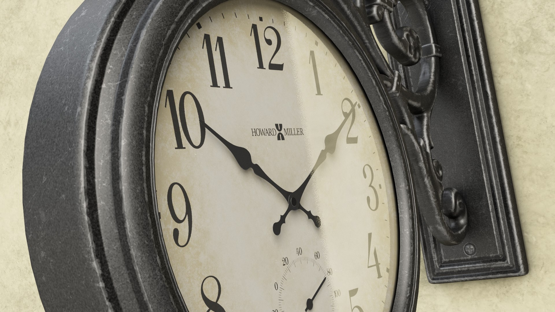 3D Model Howard Miller Street Clock TurboSquid 1528456