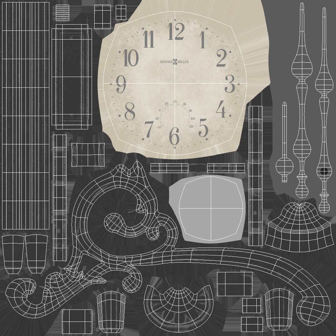 3D Model Howard Miller Street Clock TurboSquid 1528456