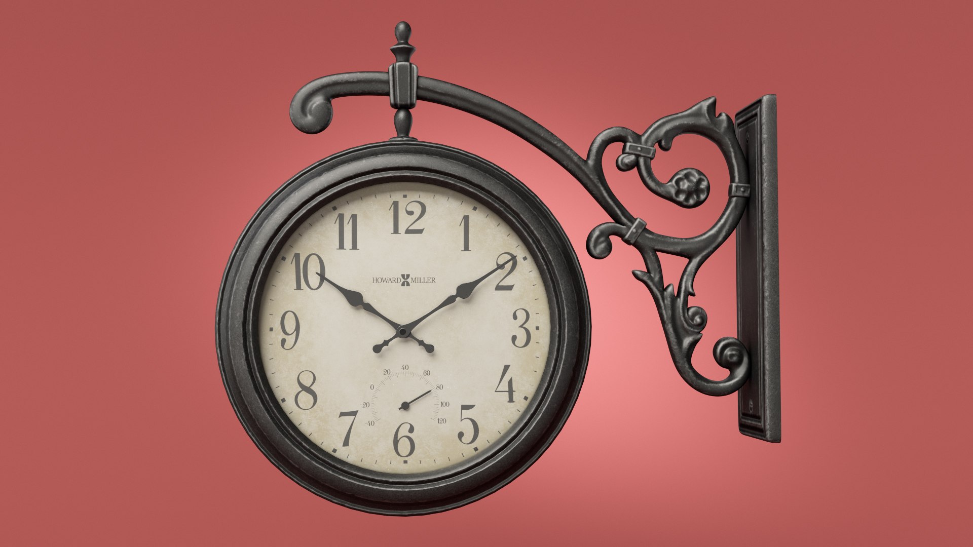 3D Model Howard Miller Street Clock TurboSquid 1528456