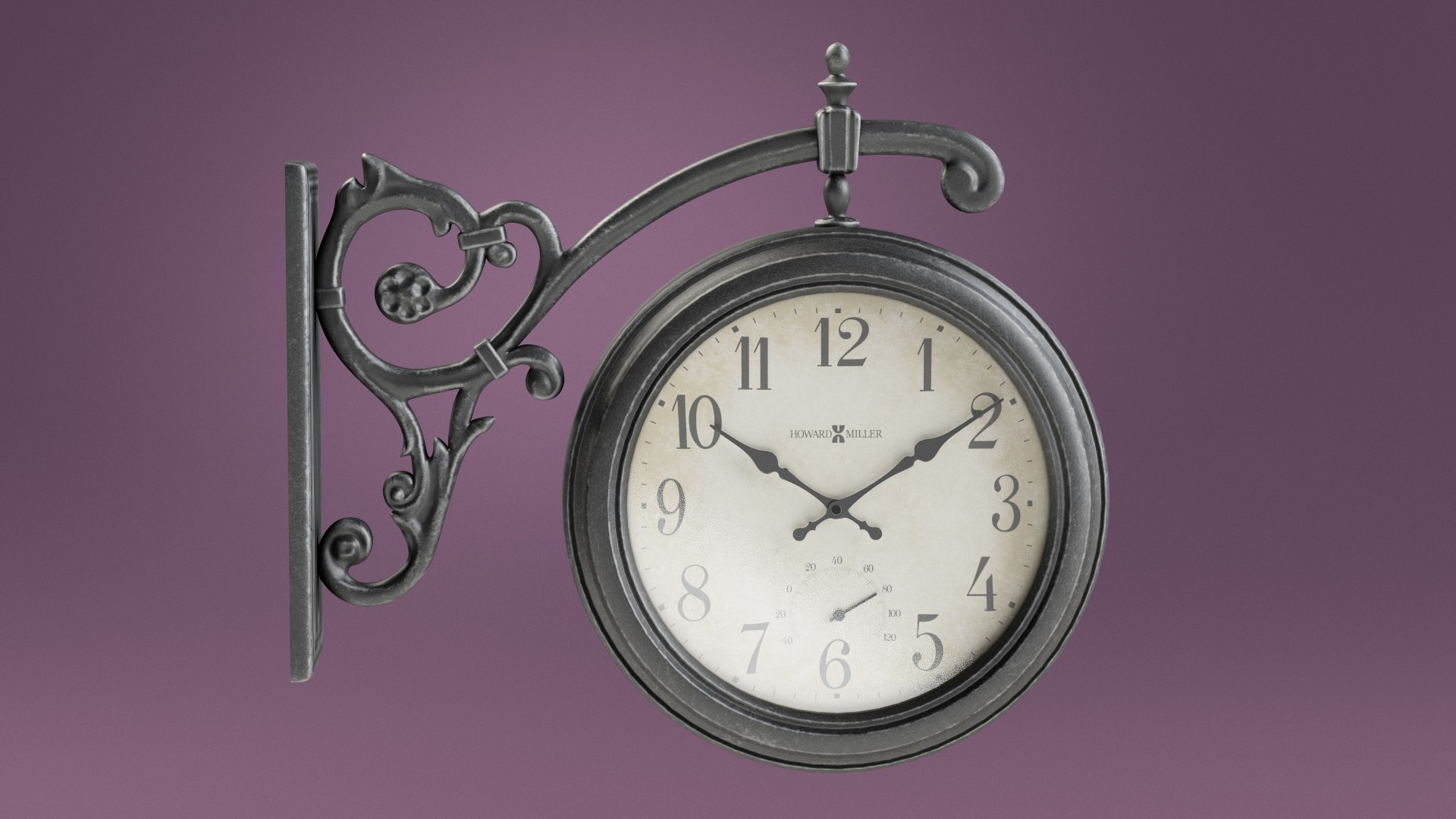 3D Model Howard Miller Street Clock TurboSquid 1528456