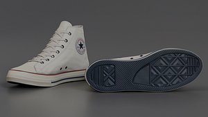 3D Sneakers in two colors Low-poly 3D model model