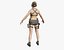 3D model army girl