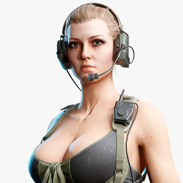 3D model army girl