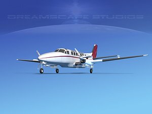 3d model of beechcraft airliner turboprop