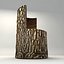 wooden trunk chair 3D