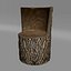 wooden trunk chair 3D