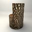 wooden trunk chair 3D