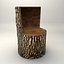 wooden trunk chair 3D