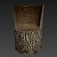 wooden trunk chair 3D