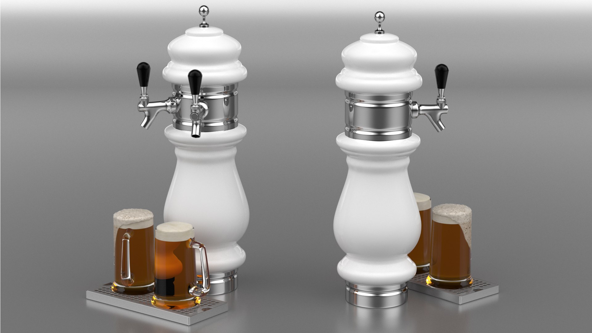 3D Ceramic Double Faucet Draft Beer Tower with Beer Mugs https://p.turbosquid.com/ts-thumb/KR/o5i6V2/Vf/ceramicdoublefaucetdraftbeertowerwithbeermugs3dmodel005/jpg/1629057633/1920x1080/fit_q87/ea64a98638de32826207466569cf12d491167305/ceramicdoublefaucetdraftbeertowerwithbeermugs3dmodel005.jpg
