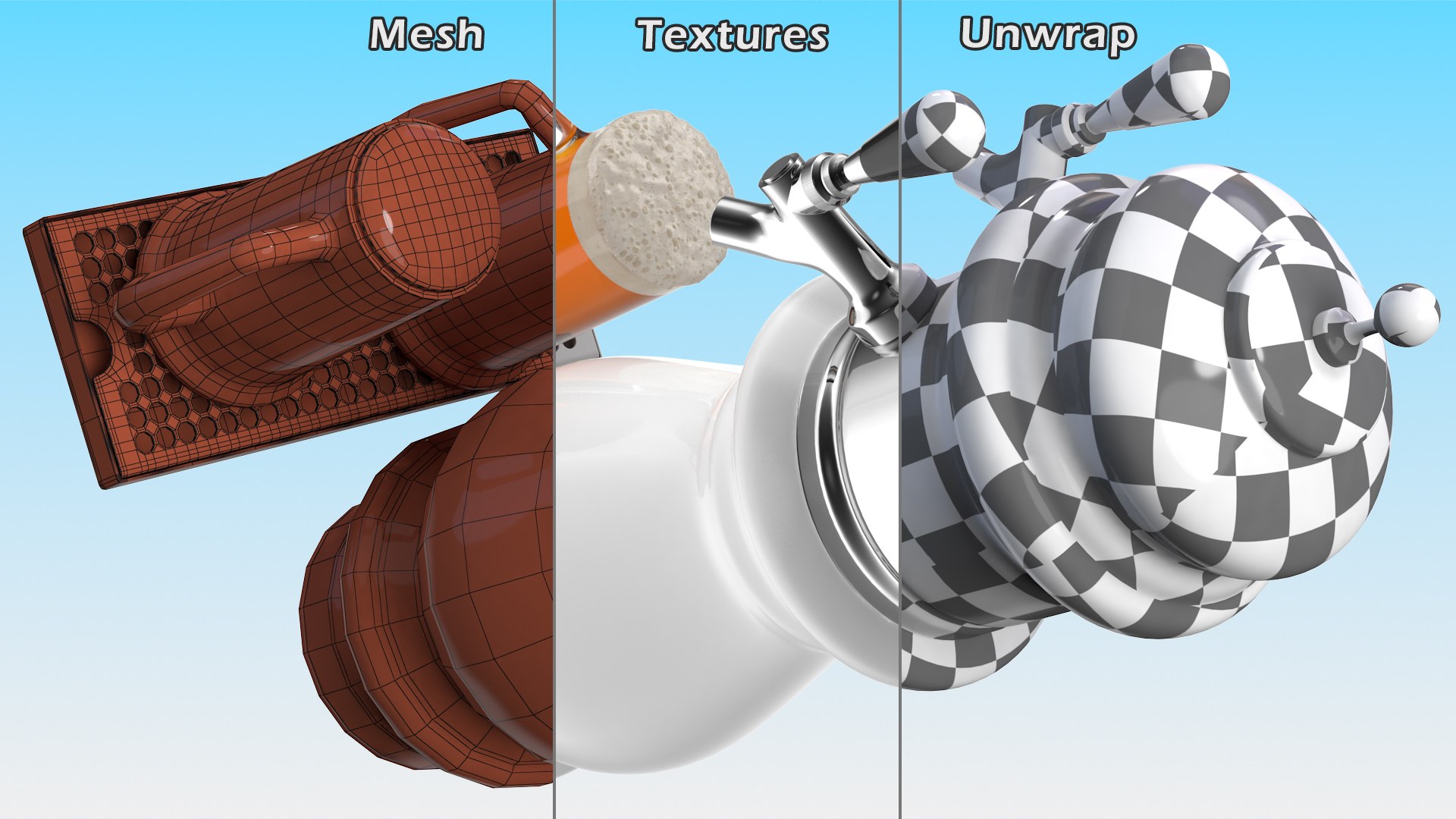 3D Ceramic Double Faucet Draft Beer Tower with Beer Mugs https://p.turbosquid.com/ts-thumb/KR/o5i6V2/Yb/ceramicdoublefaucetdraftbeertowerwithbeermugs3dmodel013/jpg/1629057652/1920x1080/fit_q87/73438732d0f4b3469fa606af46fc21e941f539fb/ceramicdoublefaucetdraftbeertowerwithbeermugs3dmodel013.jpg