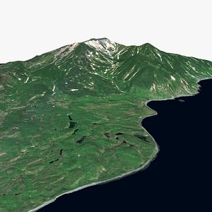 Makanrushi Island Kuril Archipelago North Kurils Russia model