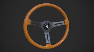 3D royal grip steering wheel model