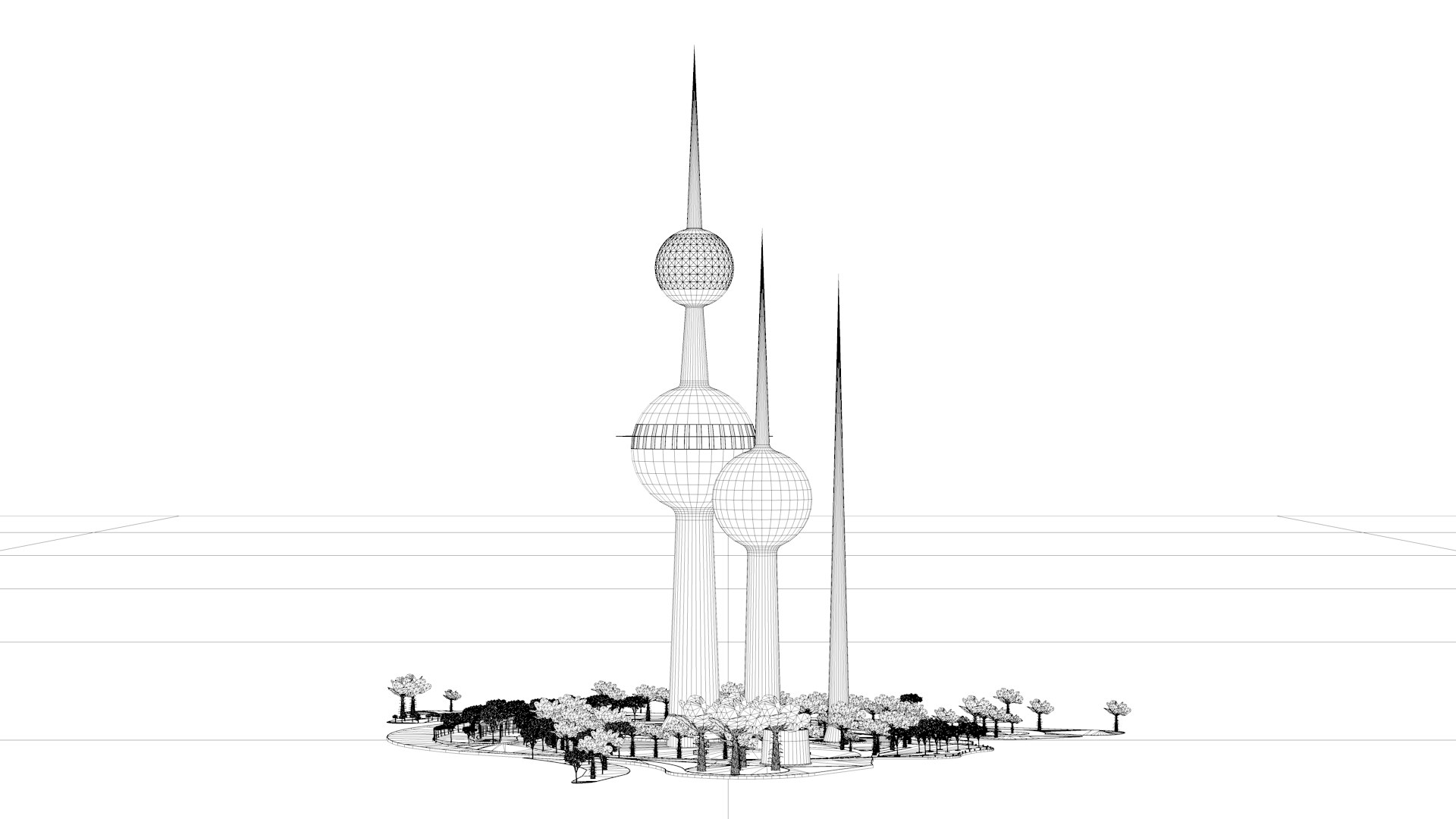 Kuwait Tower 3D - TurboSquid 2353101