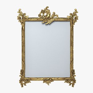 rococo picture frame 3d model