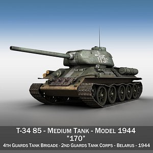 3d 3ds - t-34 soviet medium