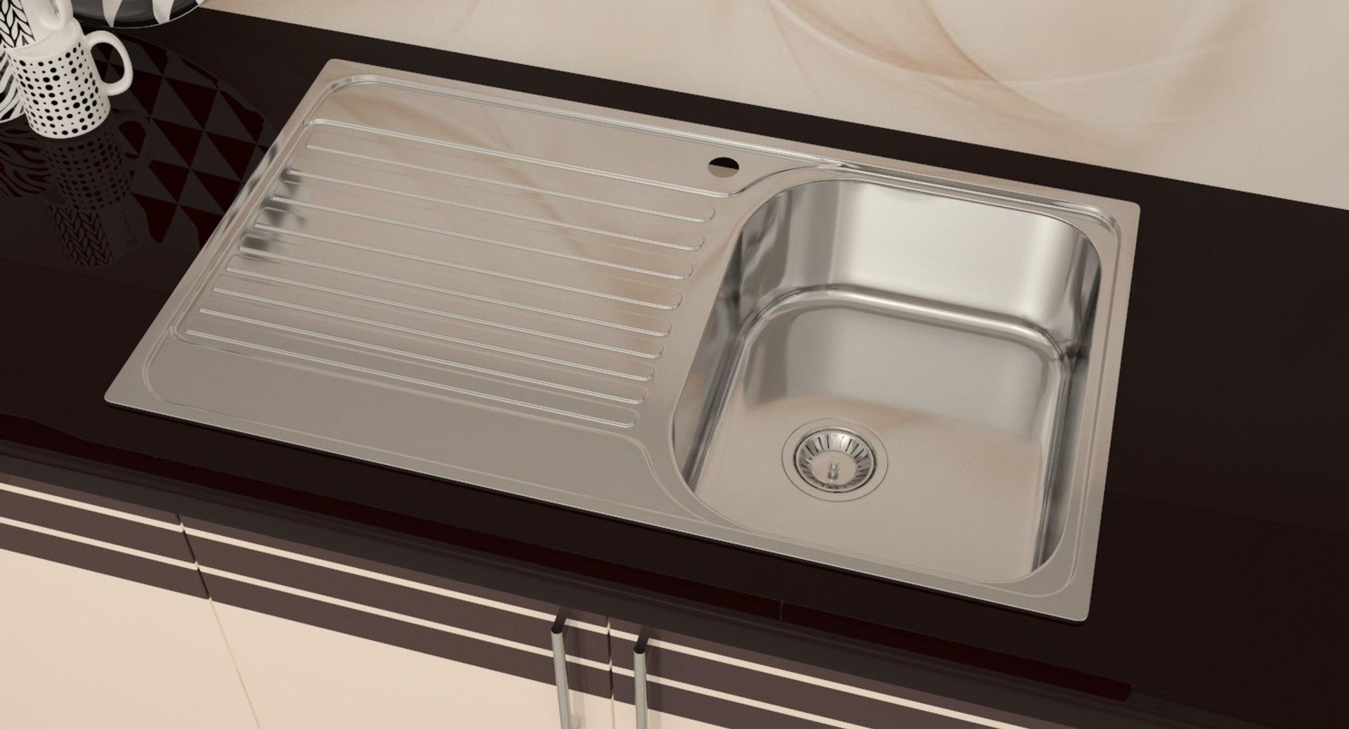 3D Model Sink Blanco Tipo 45 - TurboSquid 1188189