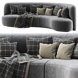Annabel velour round sofa VS09